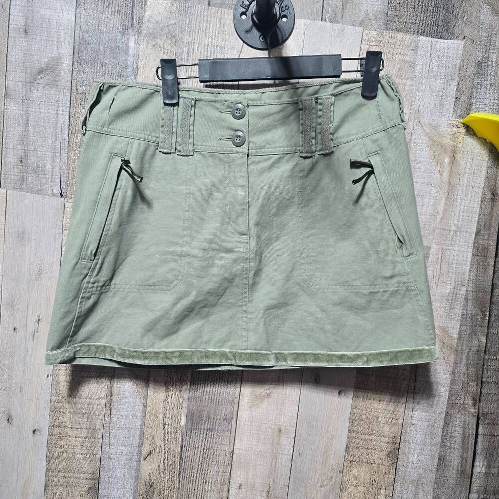 Route Vintage Y2K Army Green Cargo Mini Skirt 8  Utility Gorpcore Streetwear